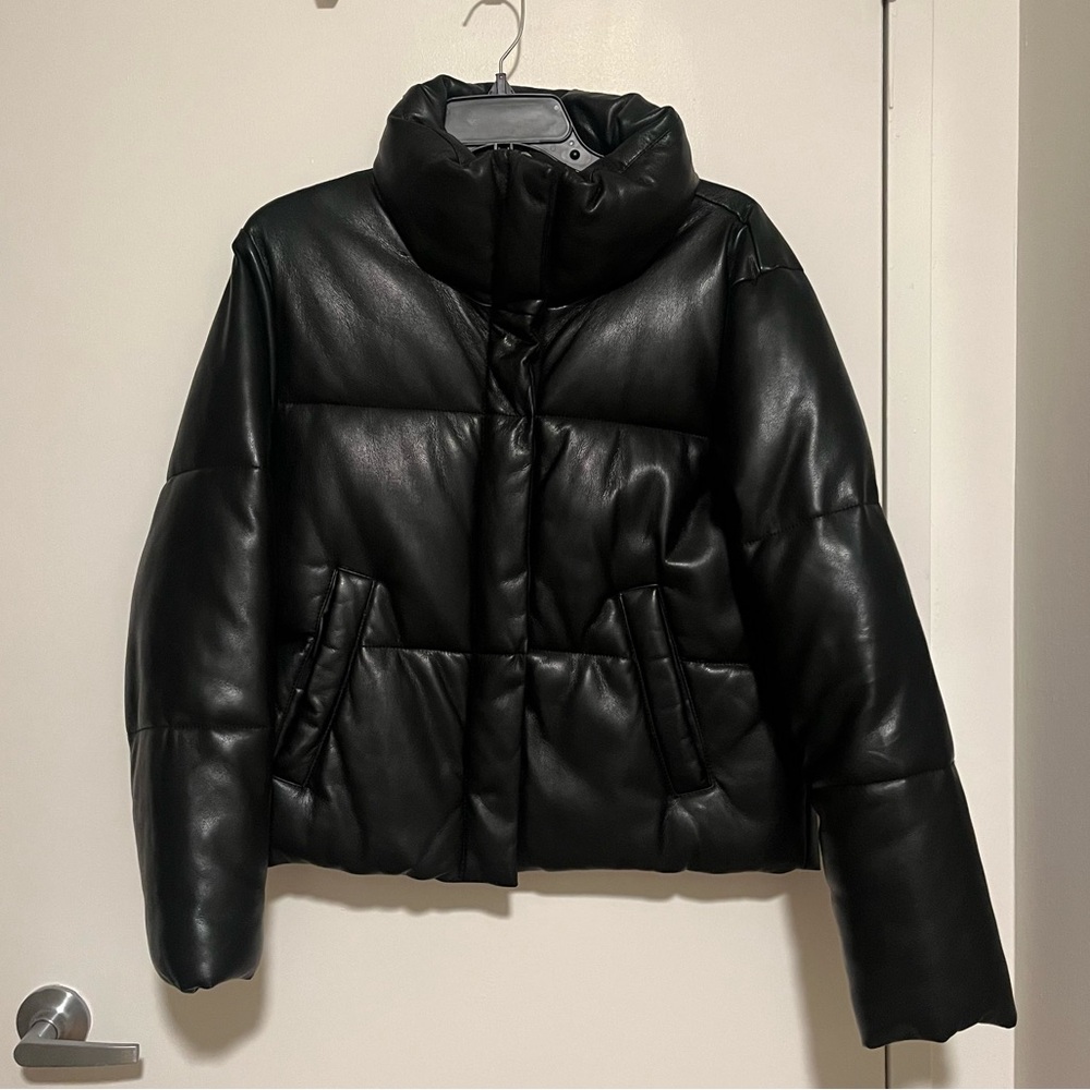 Abercrombie Mini Leather Puffer